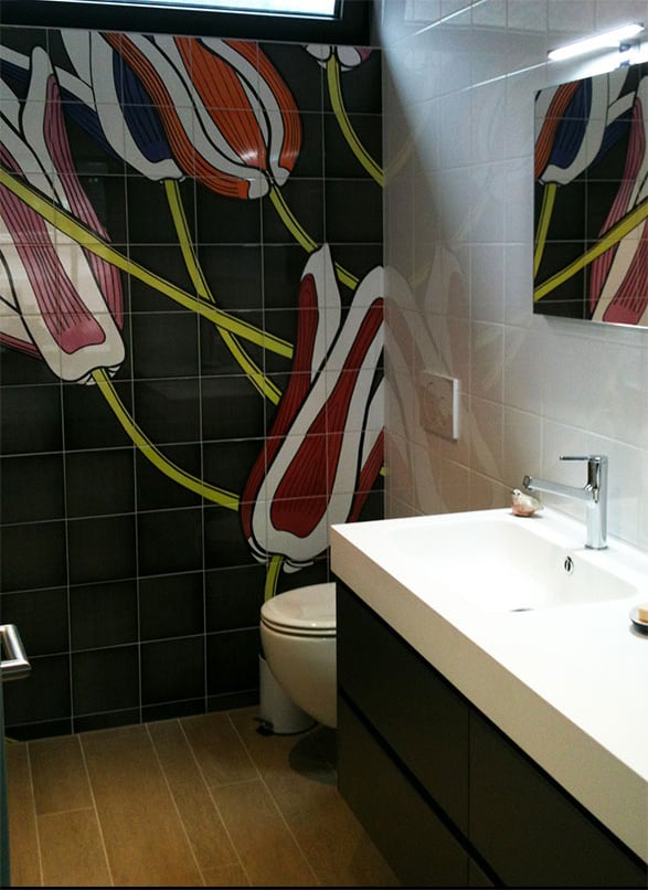 Ceramica smaltata, abitazione privata