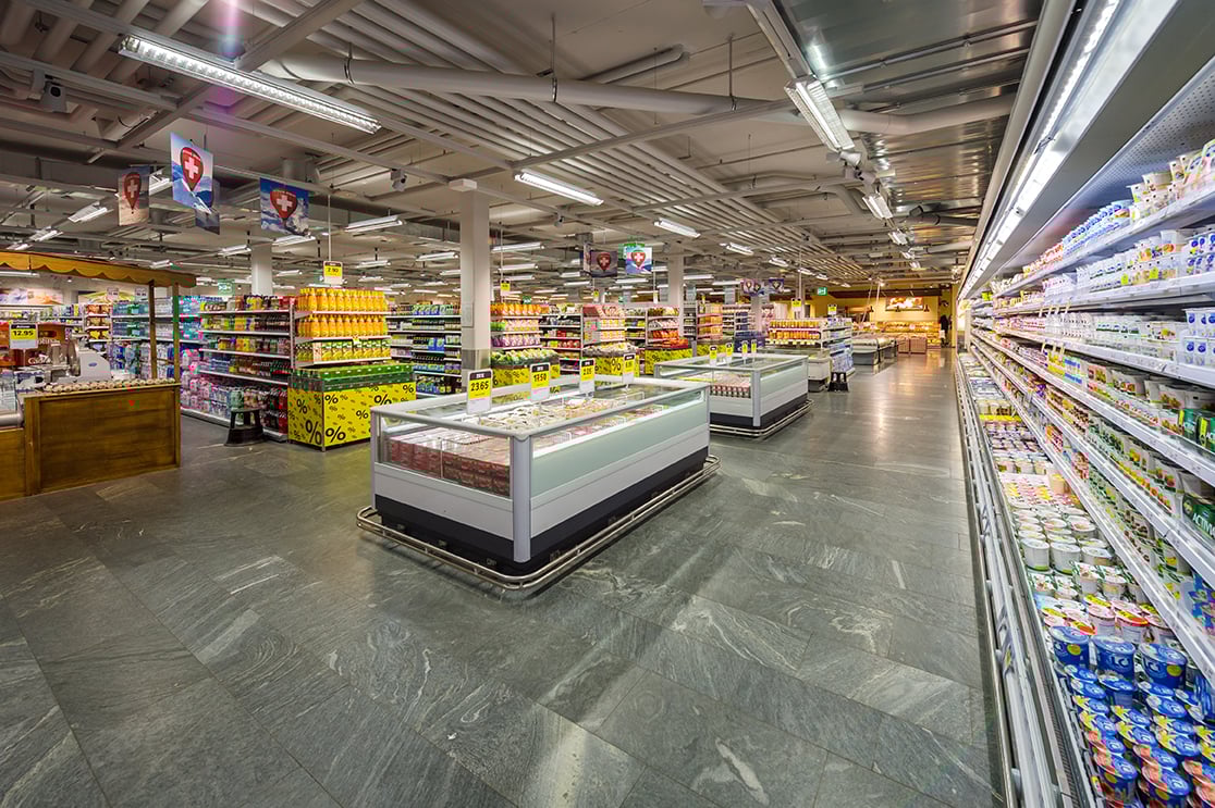 Granito Onsernone levigato, Supermercato Coop Mendrisio